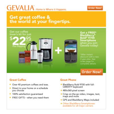 Gevalia Coffee - Email