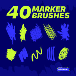 Marker Style Brushes for Photoshop by DigitalMediaMavericks