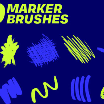 Marker Style Brushes for Photoshop