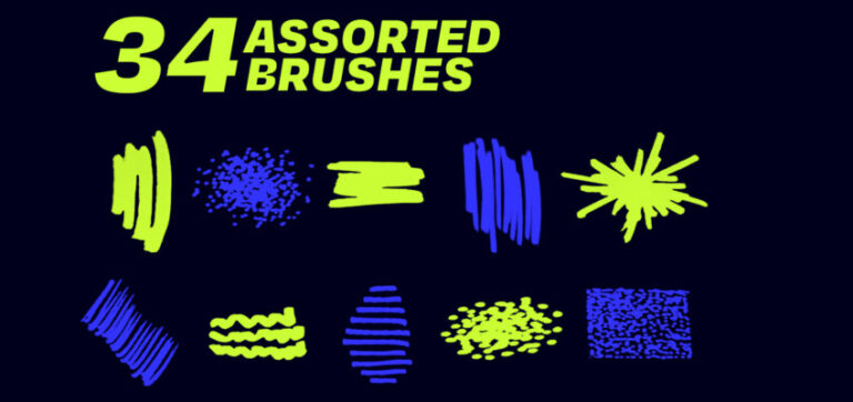 34 Assorted Brushes for Adobe Photoshop