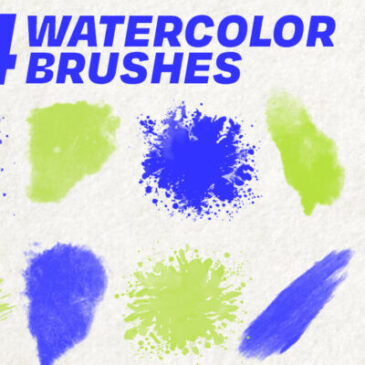 34 Watercolor  Brushes for Photoshop.