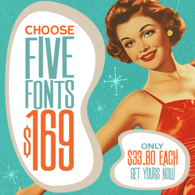 5 fonts for $169