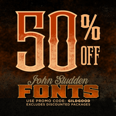 Ad - 50% Off John Studden Fonts