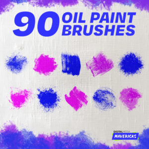 90 Oil Paint style brushes for Adobe Photoshop