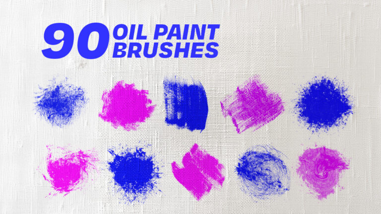 90 Oil Paint Style Brushes for Photoshop