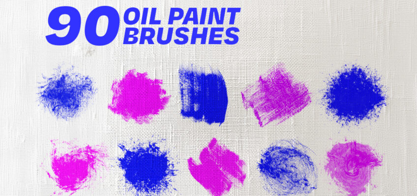 90 Oil Paint Style Brushes for Photoshop