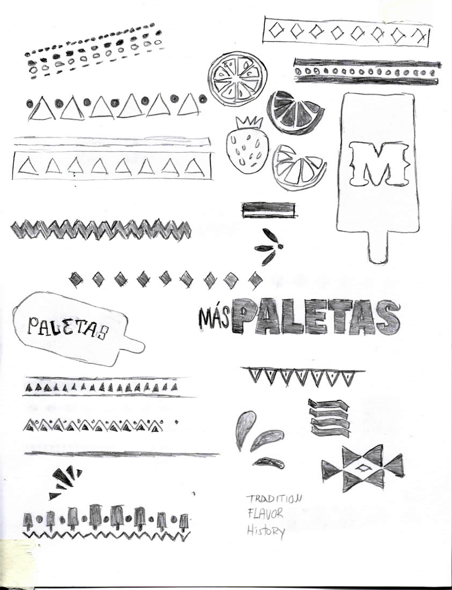 Sketches for Brand Visual Identity