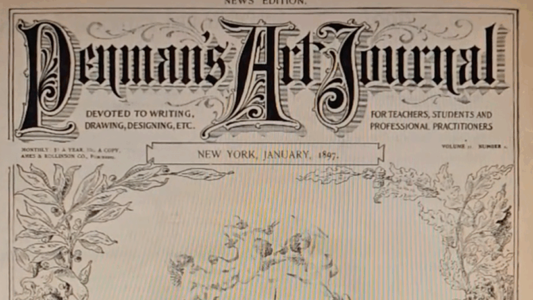 1890s Graphic Design.Typography of the Pennman's Art Journal