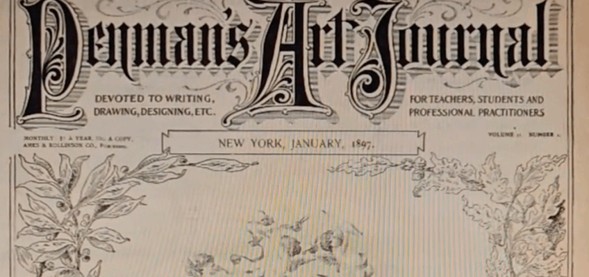 1890s Graphic Design.Typography of the Pennman's Art Journal